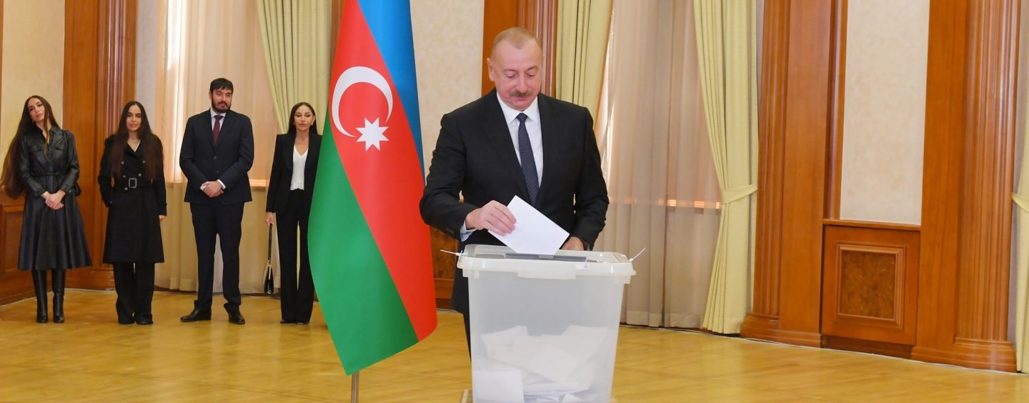 Aliyev Winning 92.05% of Vote in Azerbaijani Presidential Election as 93.35% of Ballots Counted – CEC  Incumbent