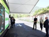 Ilham Aliyev and Mehriban Aliyeva Attended Inauguration of “Yukhari Vang” Hydroelectric Power Plant on Tartar River in Kalbajar